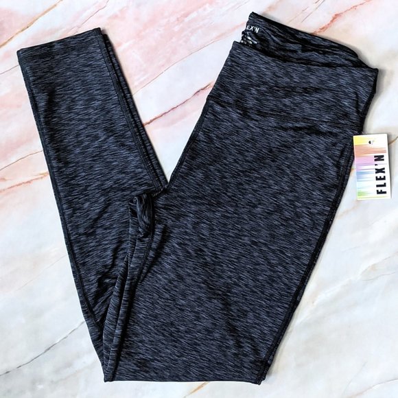 Flex'n Women's Dark Gray Leggings Size L NWT - Picture 1 of 8